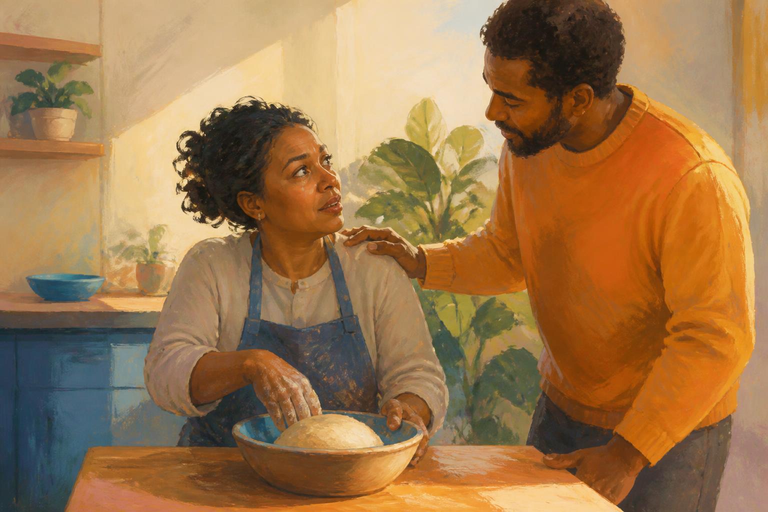 Painterly scene for Love Must See Both Ways