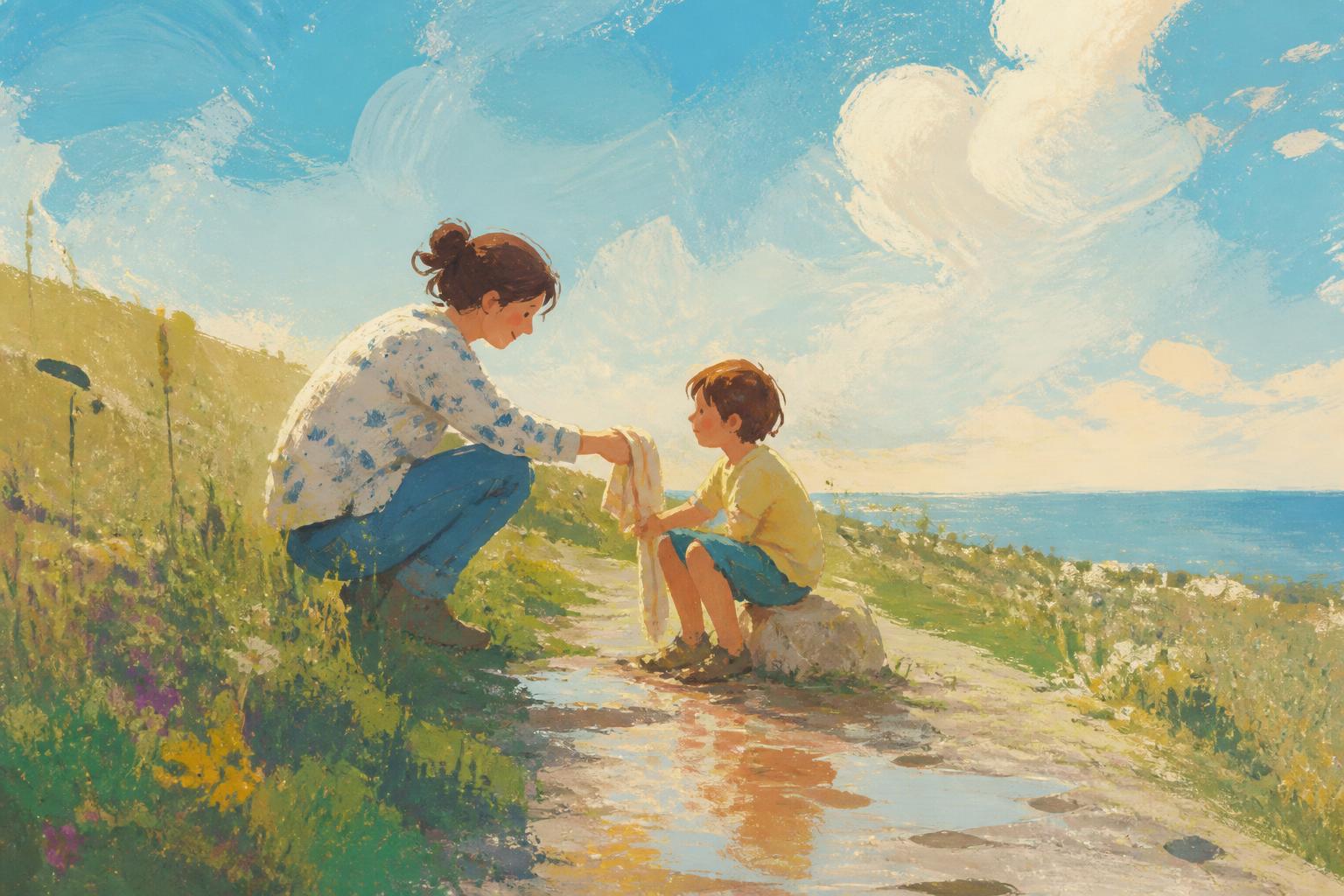 Painterly scene for Stop Renaming the Hard Question