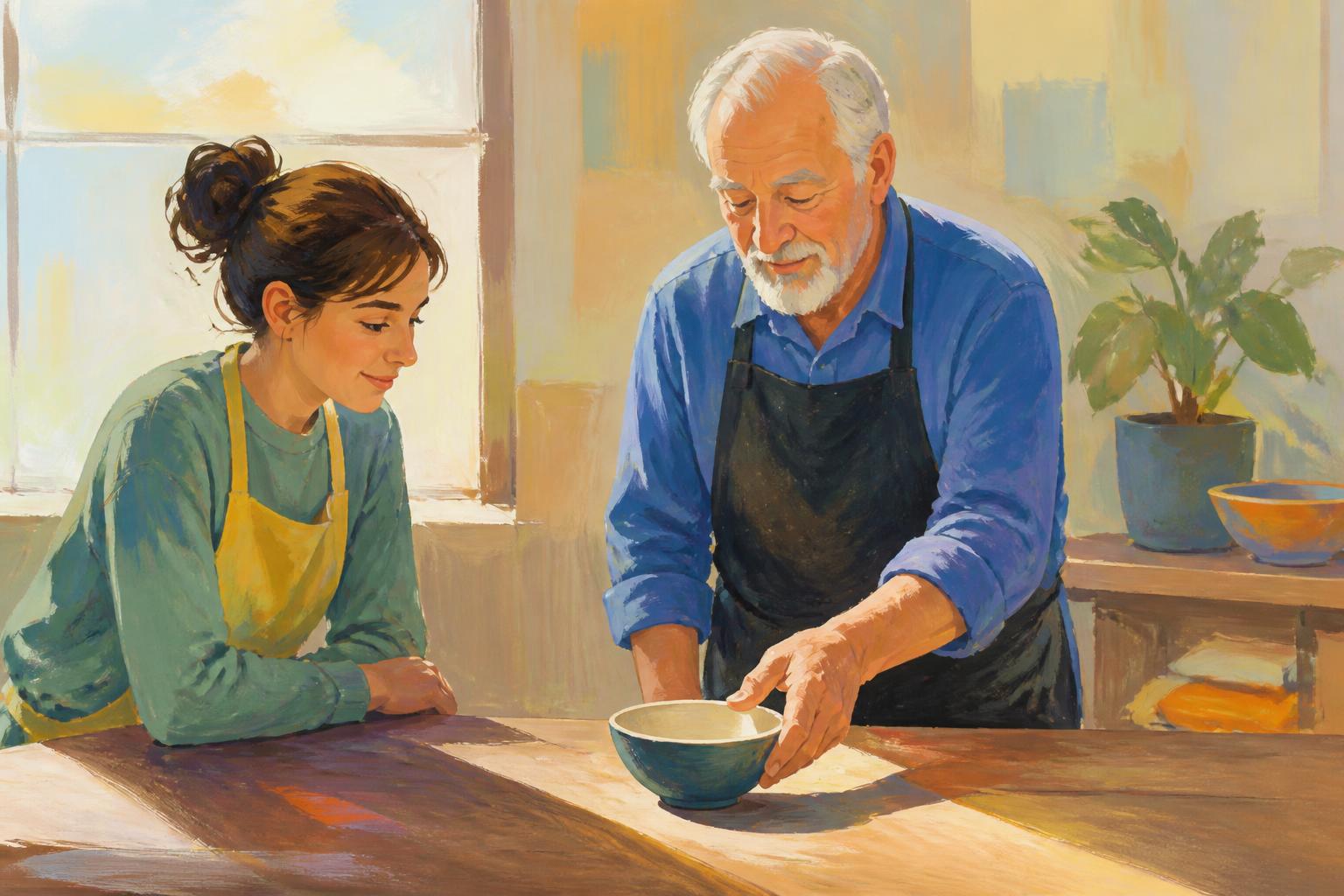 Painterly scene for Say It Once