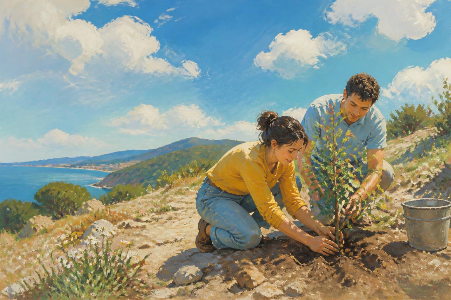 Painterly scene for Correction Scales With Claim Risk