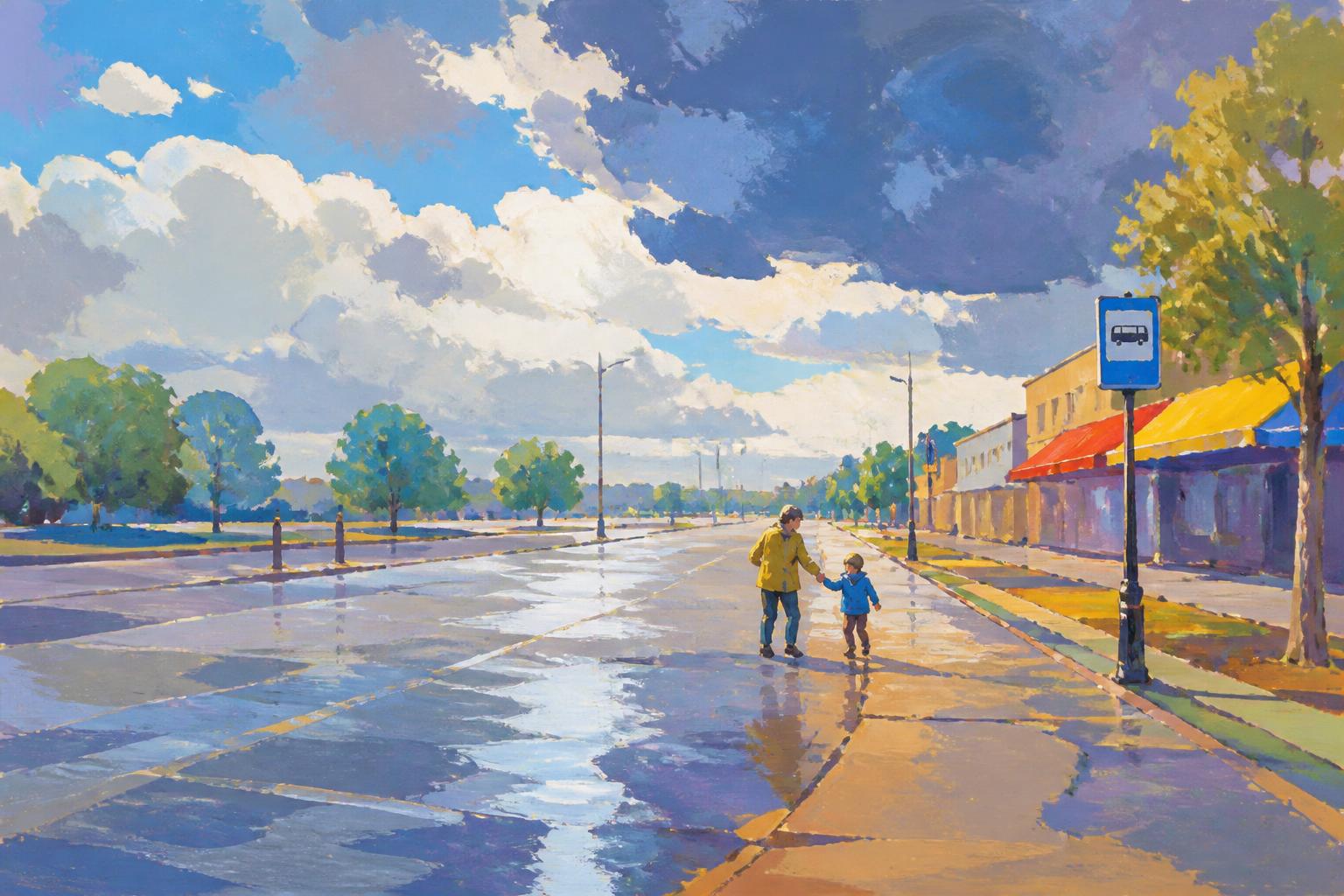 Painterly scene for Before More Love, Try Smaller Help