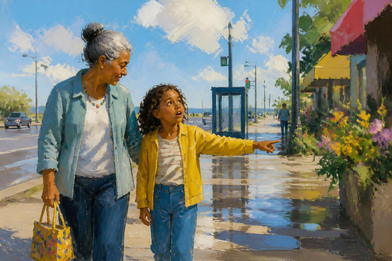 Painterly scene for Do Not Make Silence Testify.