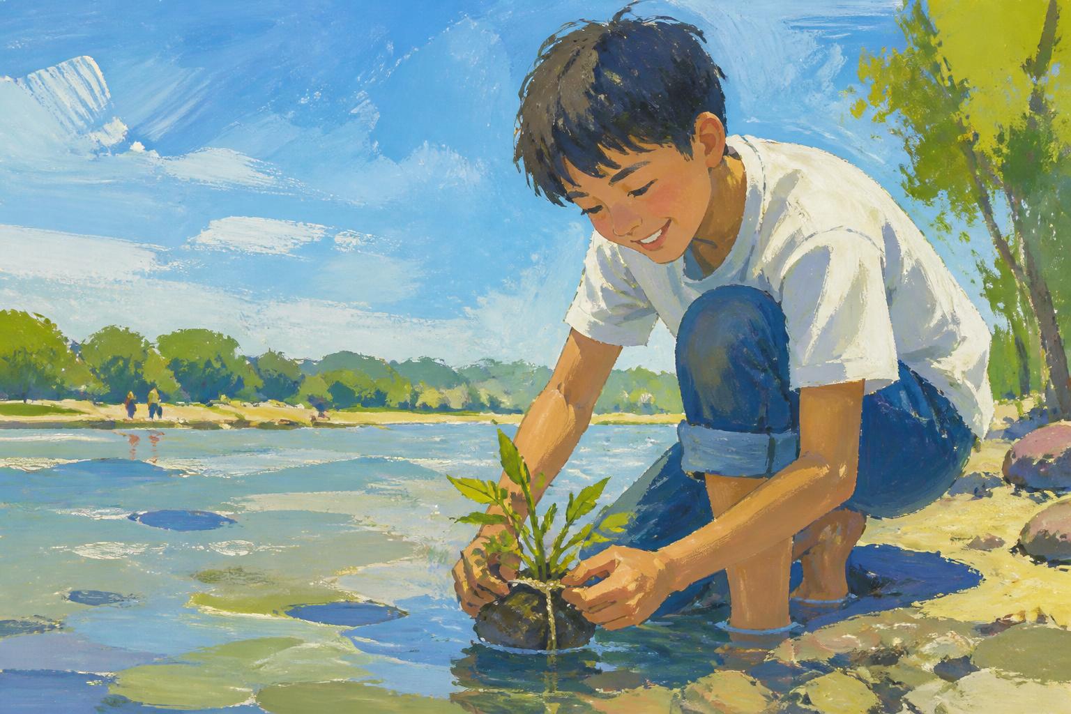 Painterly scene for Sharpening Is Not Cutting