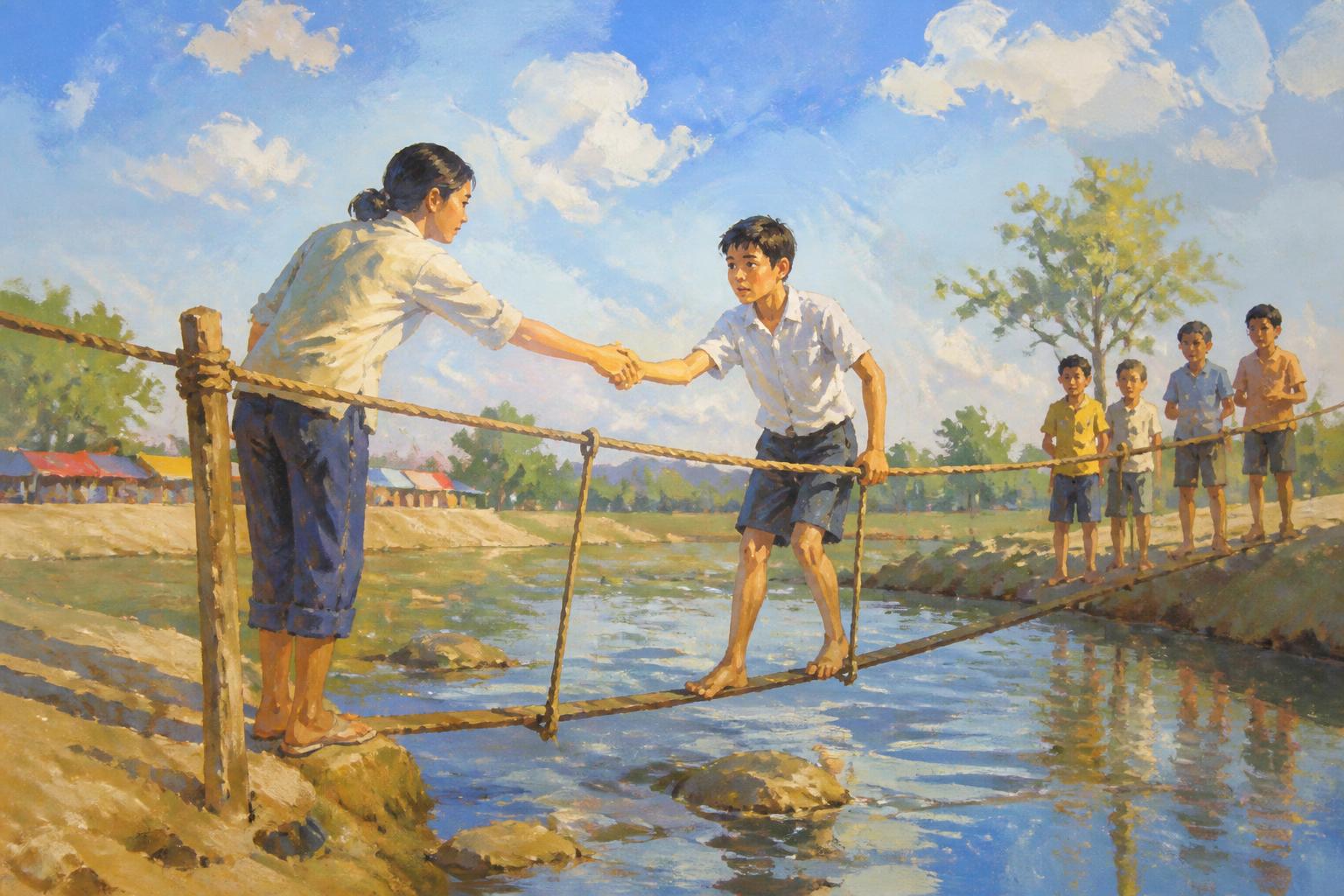 Painterly scene for Shelter Before Proof
