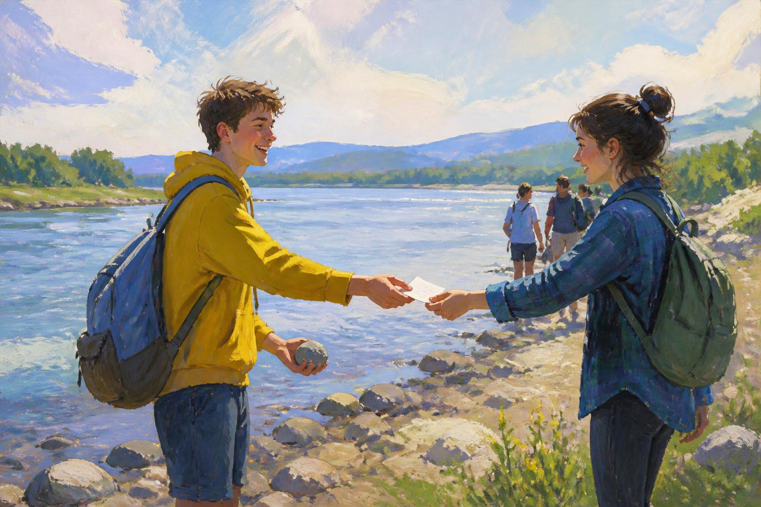 Painterly scene for The Missing Steps Home