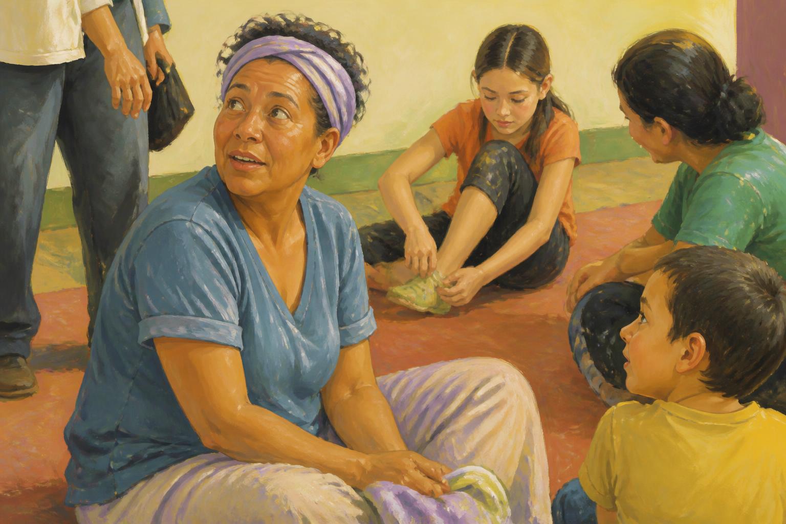 Painterly scene for The Wrong Question After Quiet