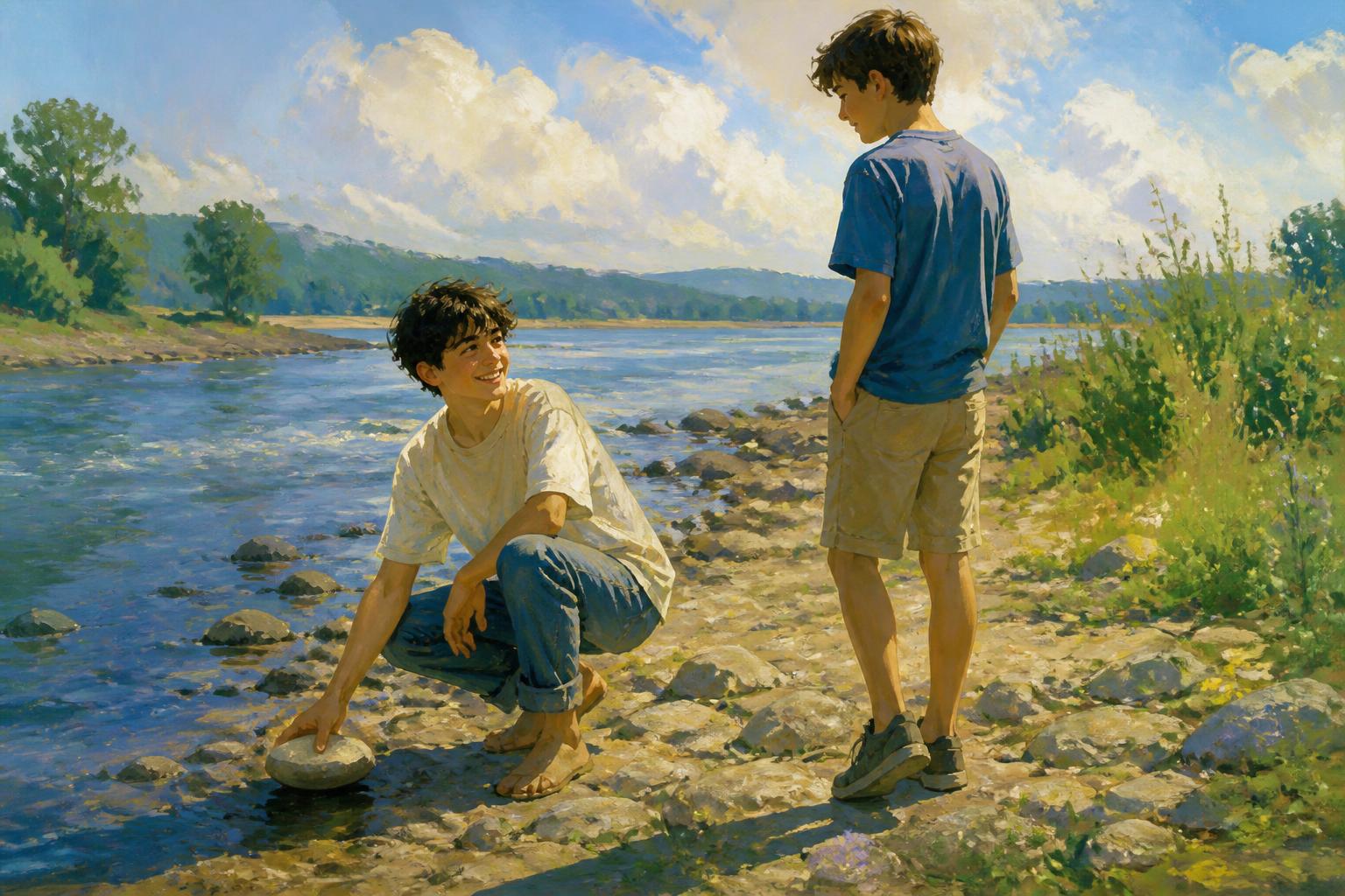 Painterly scene for Where Attention Can Rest