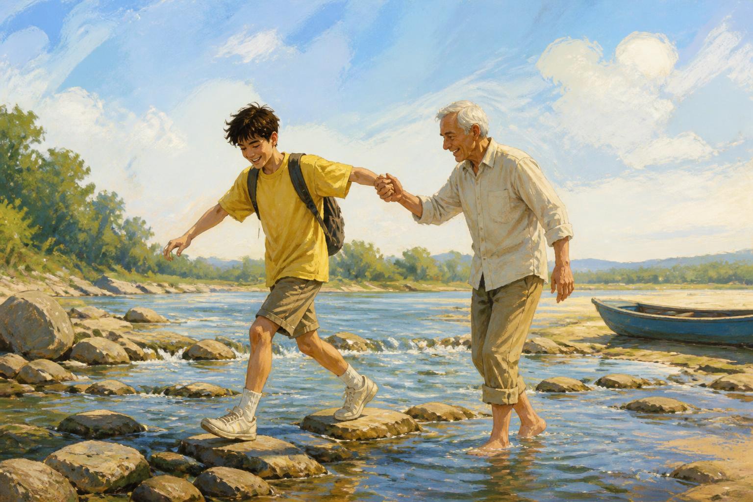 Painterly scene for Holder-Tested Carrier Ecology.