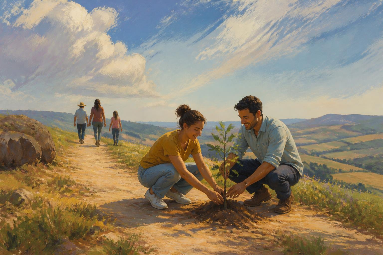 Painterly scene for The Path Is Larger Than You