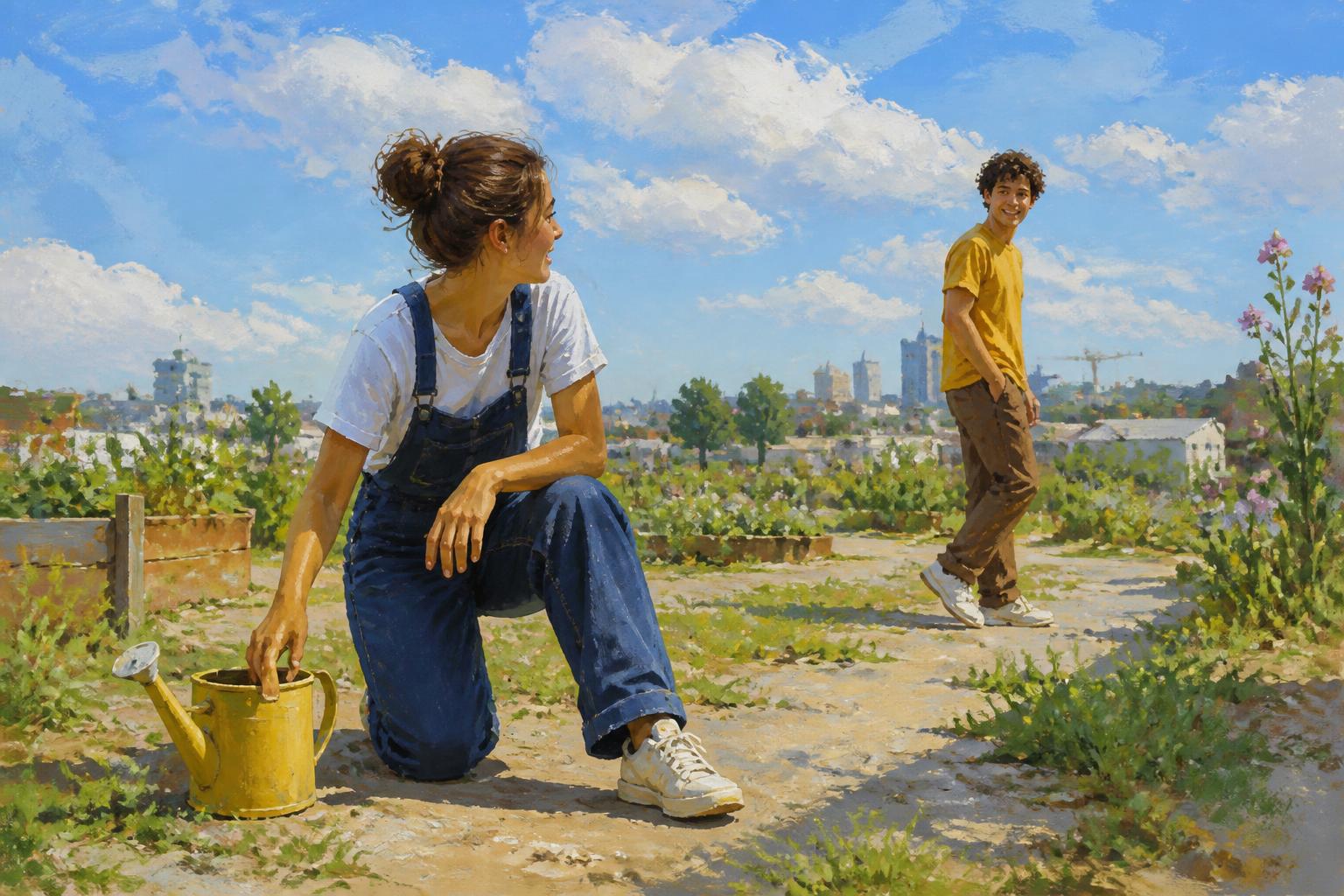 Painterly scene for Care Before Interpretation.