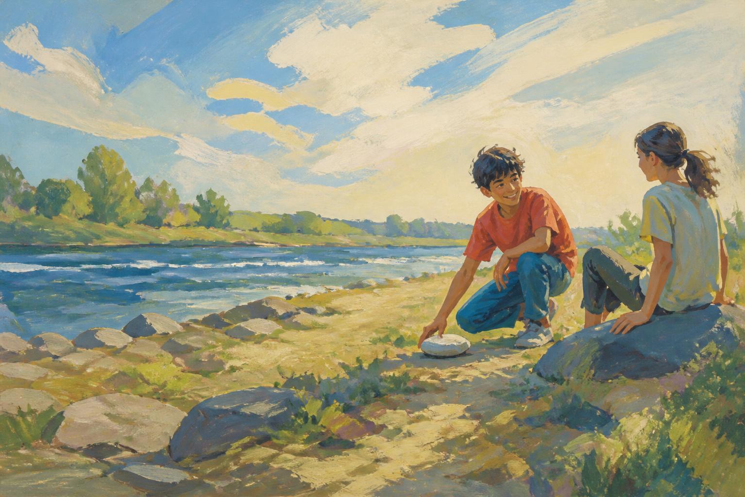 Painterly scene for Better Names Are Not Proof