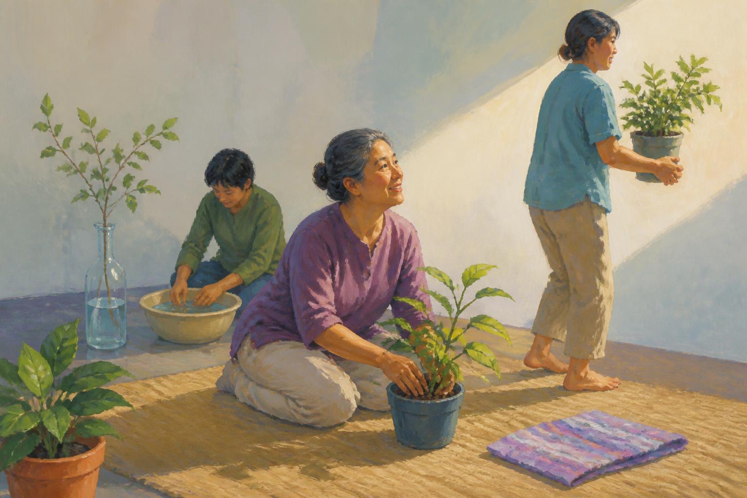 Painterly scene for The Same Quiet Needs Different Help