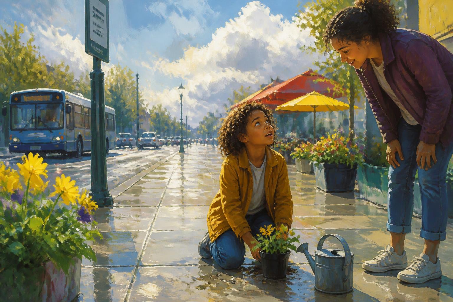 Painterly scene for When Stillness Needs Correction