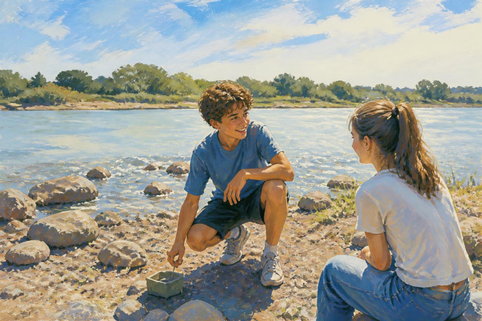 Painterly scene for What Silence Must Carry.