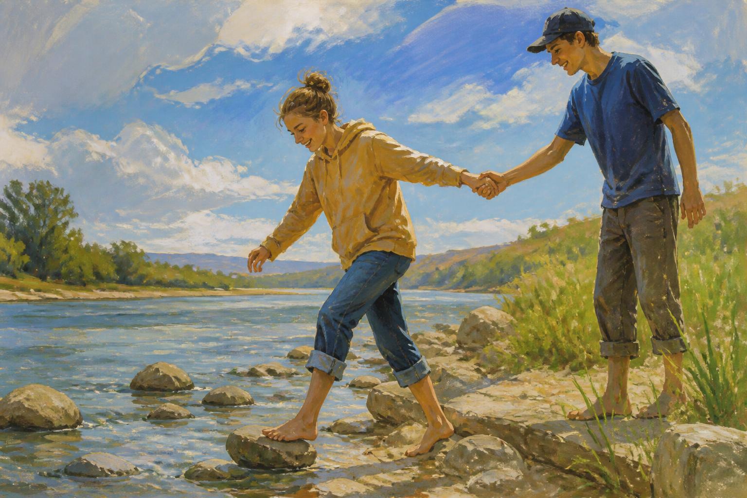 Painterly scene for Let Rest Go Ungraded
