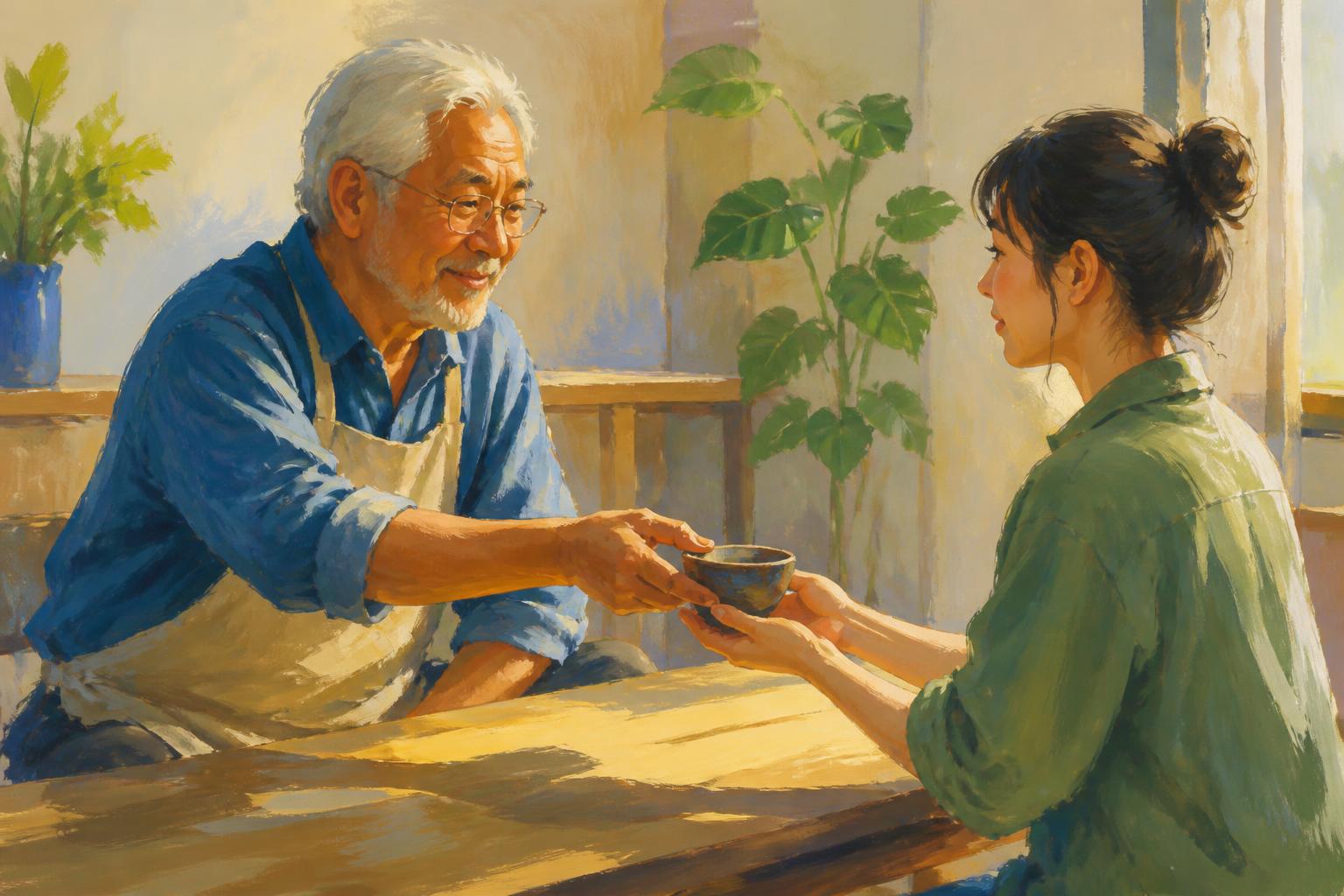 Painterly scene for The Strain You See May Be Your Own