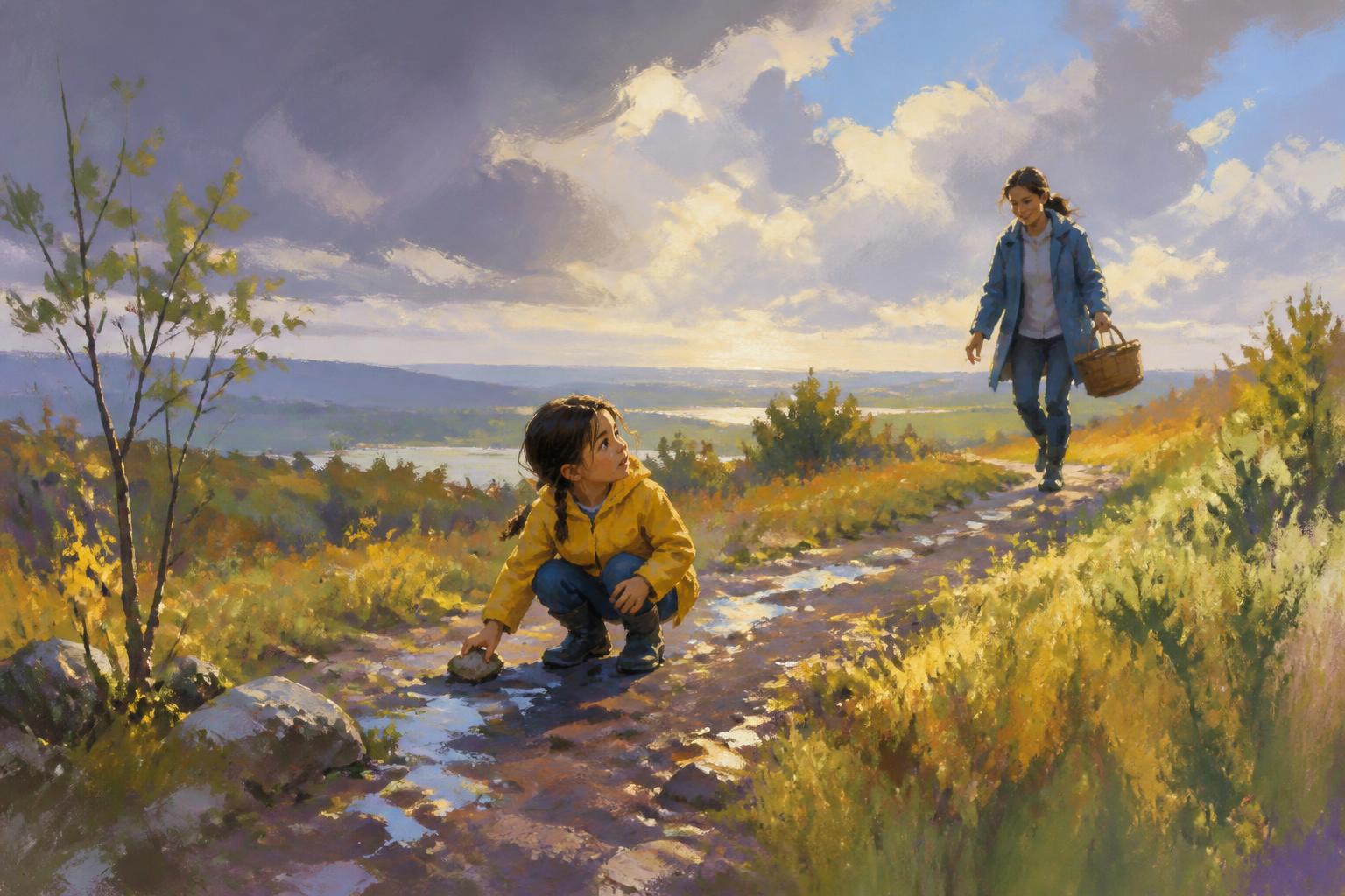Painterly scene for Location From Structure, Intensity From Ecology