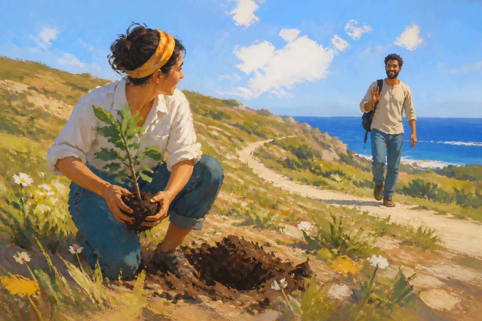 Painterly scene for The Healing of Real Contact