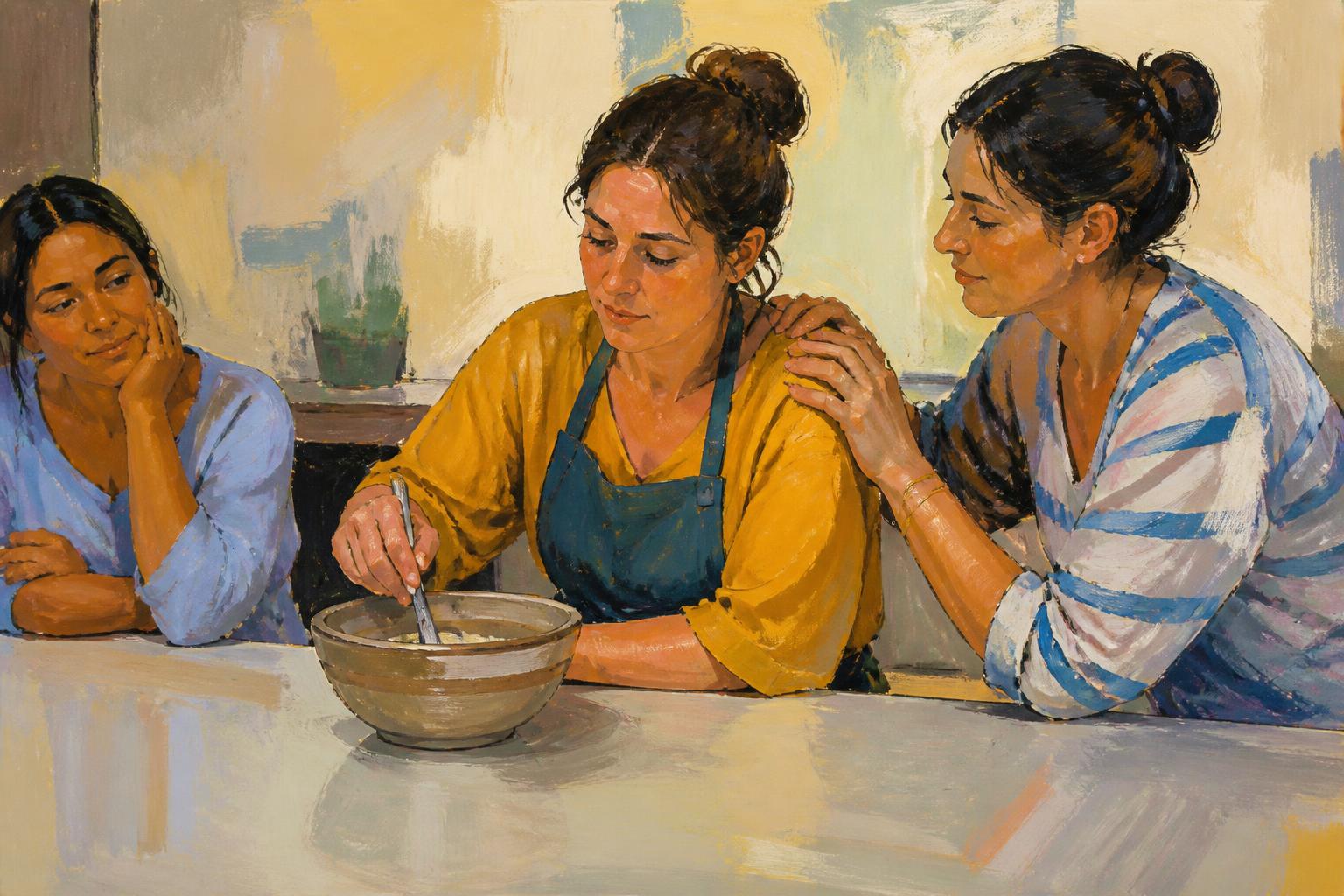 Painterly scene for Unrated Heat Needs Present Correction.