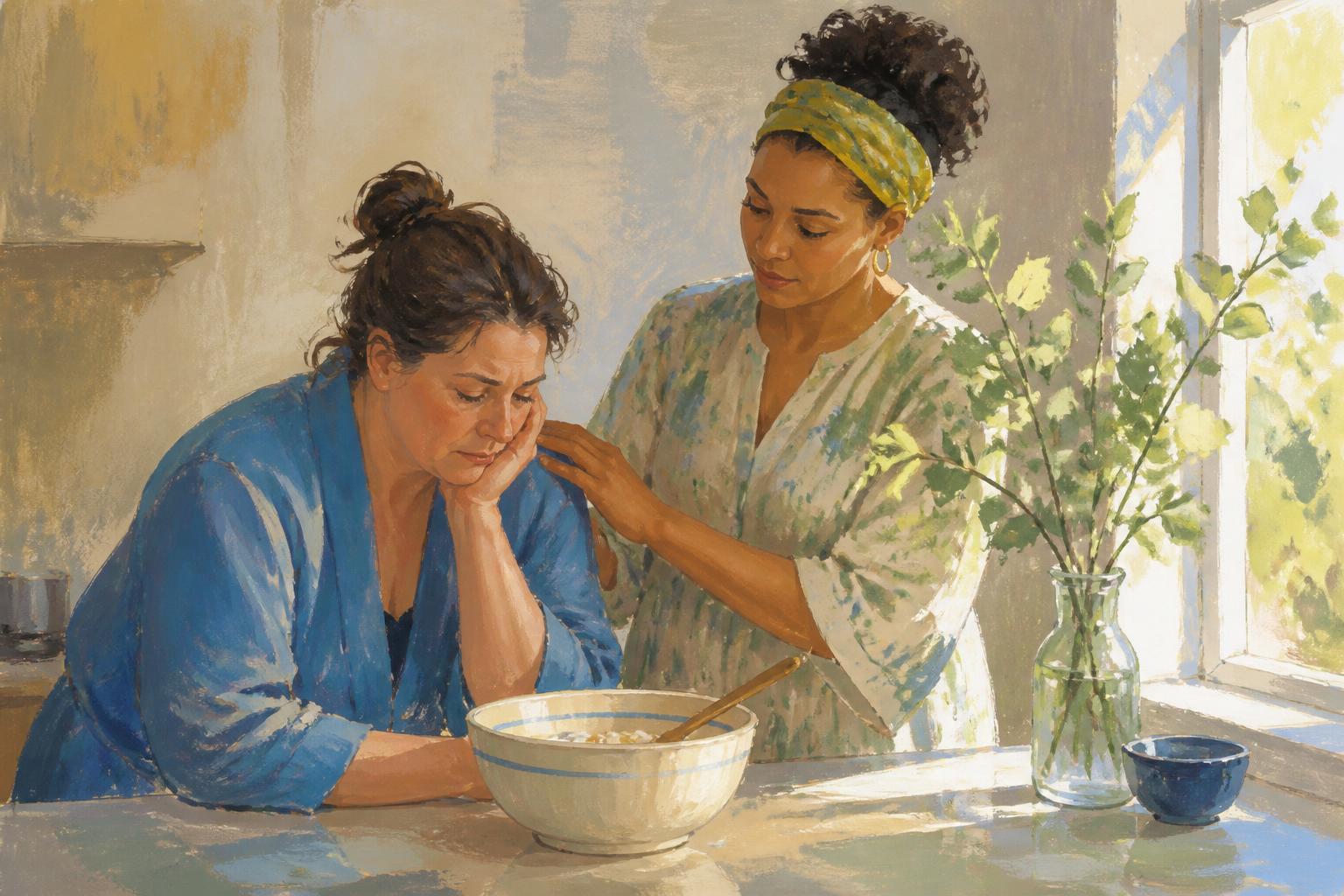 Painterly scene for What Expects Your Return