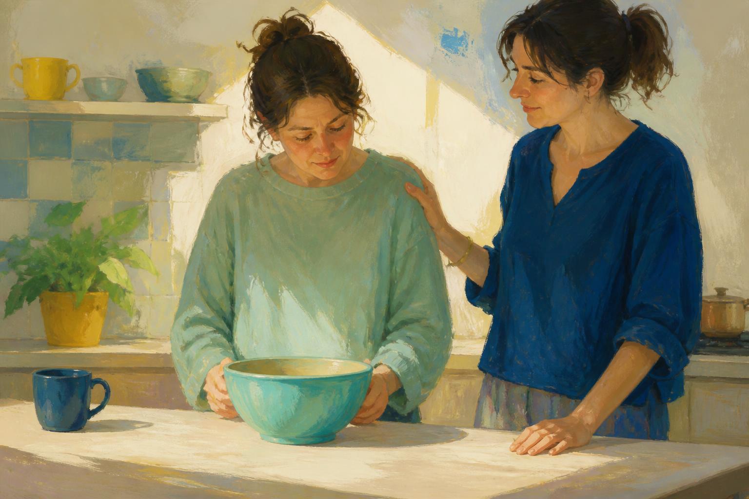 Painterly scene for What Carries Us After Quiet