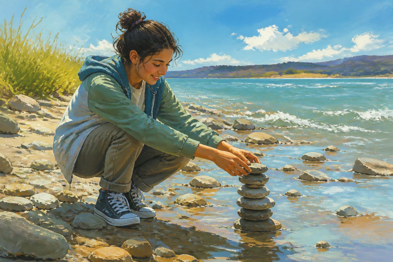 Painterly scene for Love can guide only while it keeps learning from what can correct it.
