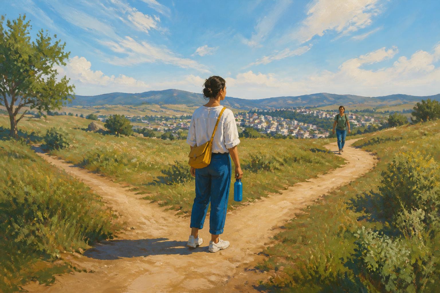 Painterly scene for You can only correct what you concluded.