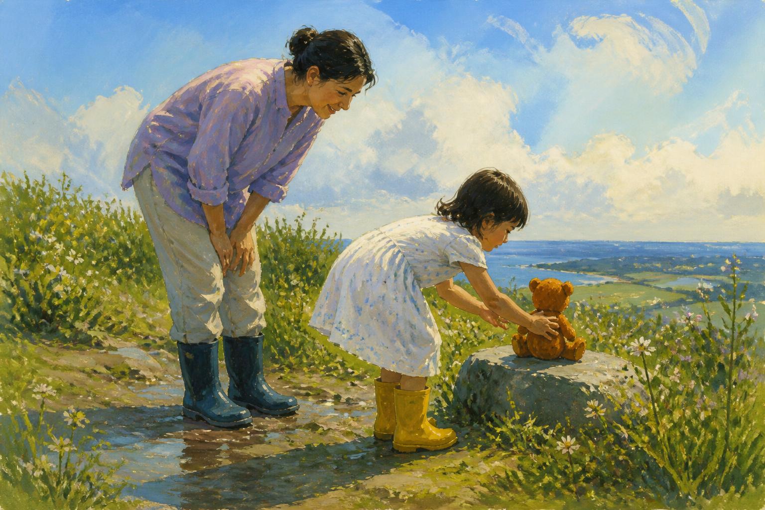 Painterly scene for Love can keep you near a person; it cannot tell you that you are right about them.
