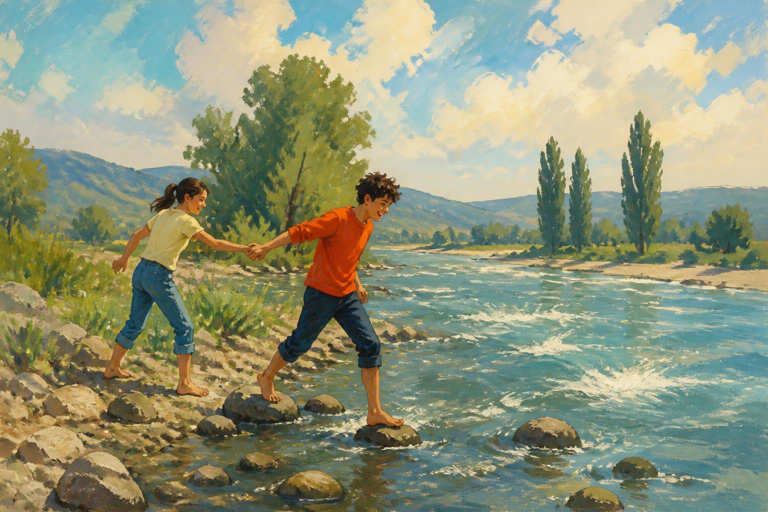 Painterly scene for When someone is quick to tell you what you have become, slow down.