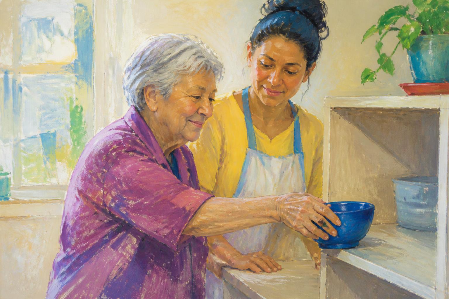 Painterly scene for The quiet does not arrive with its own true name.