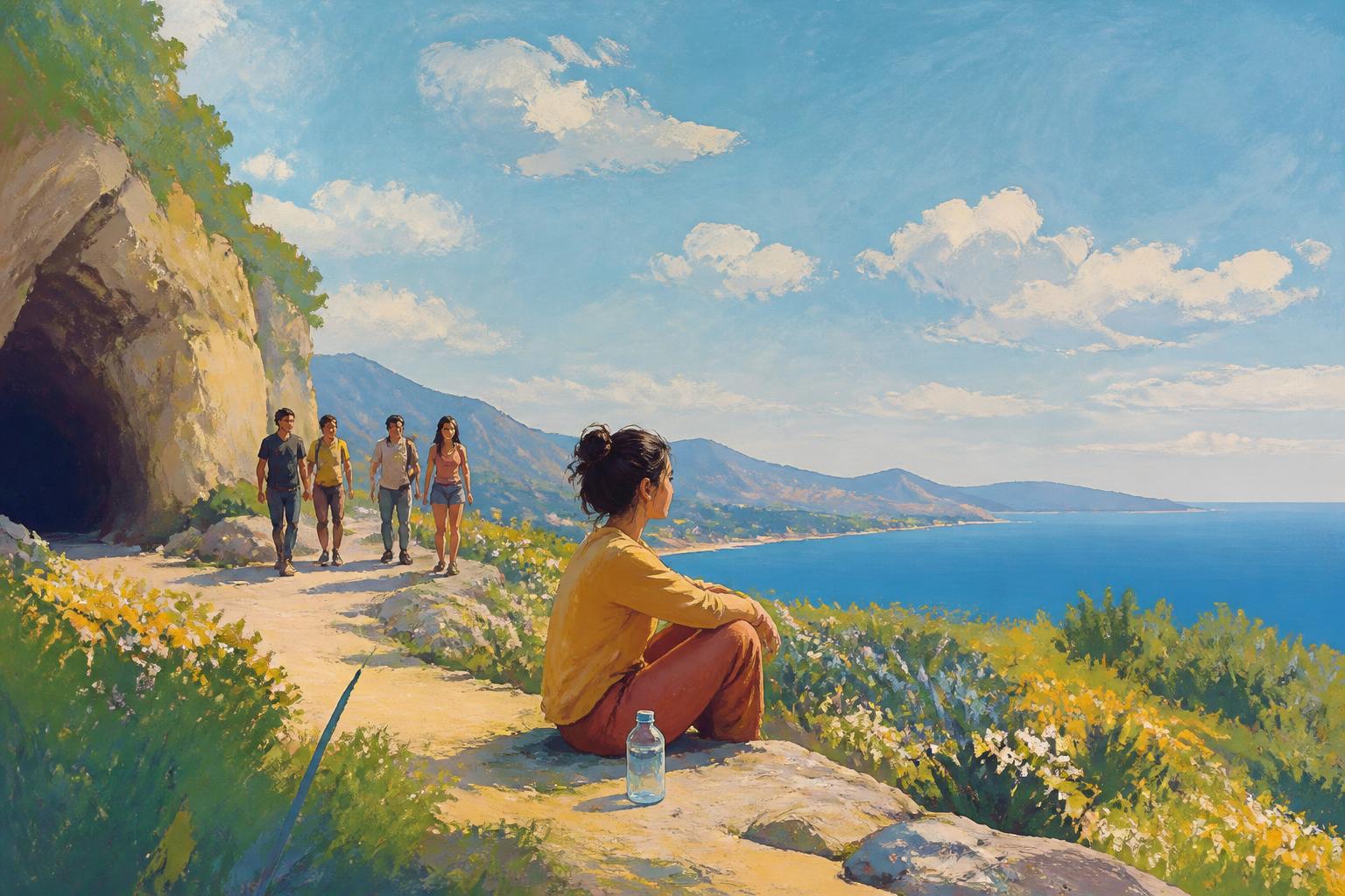 Painterly scene for Before you keep or drop a practice, name what it changed.