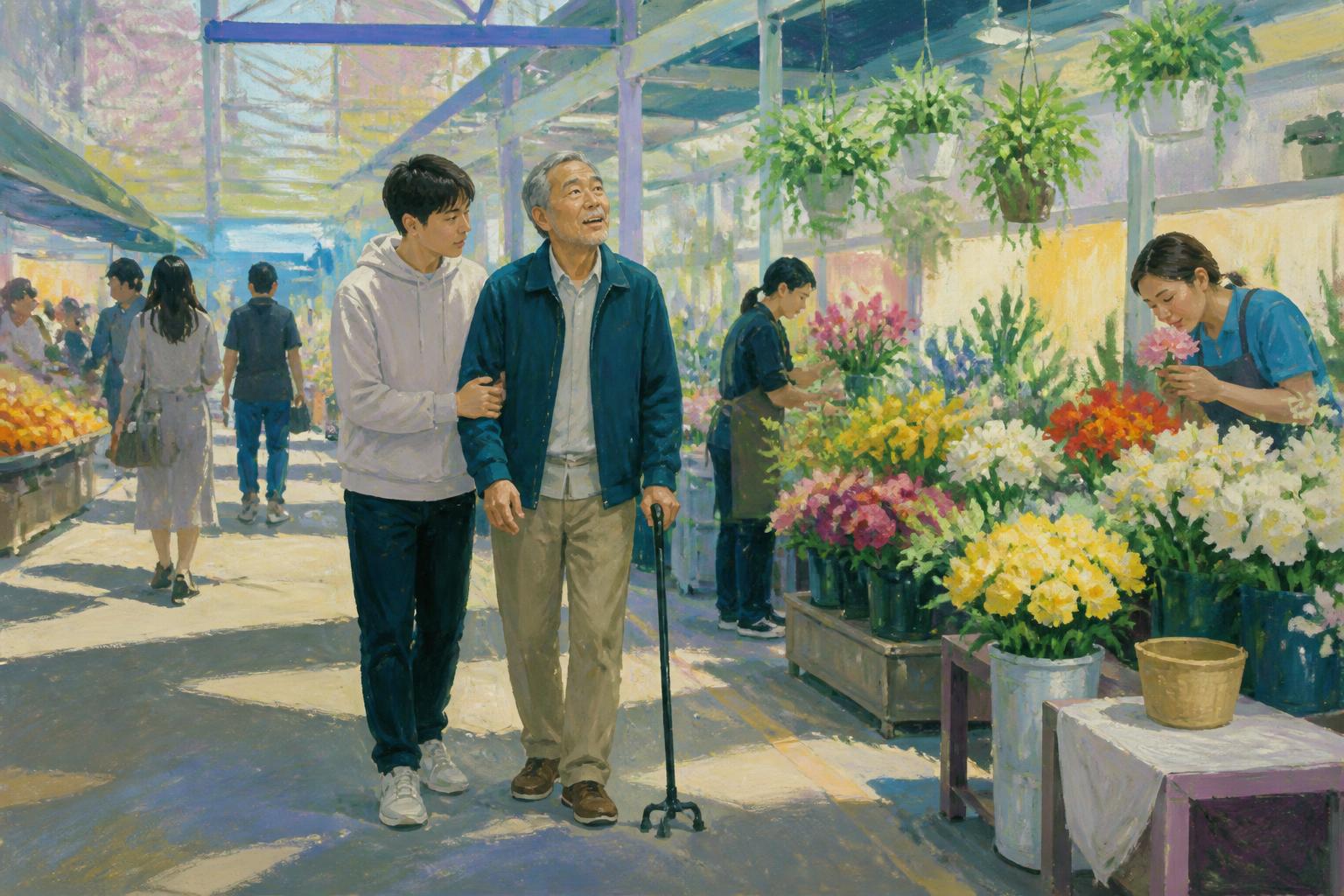 Painterly scene for After quiet, return once to ordinary life; do not pile up ways to inspect yourself.