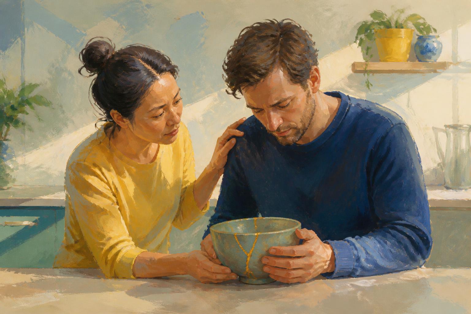 Painterly scene for Love may keep you near; it does not prove you see clearly.