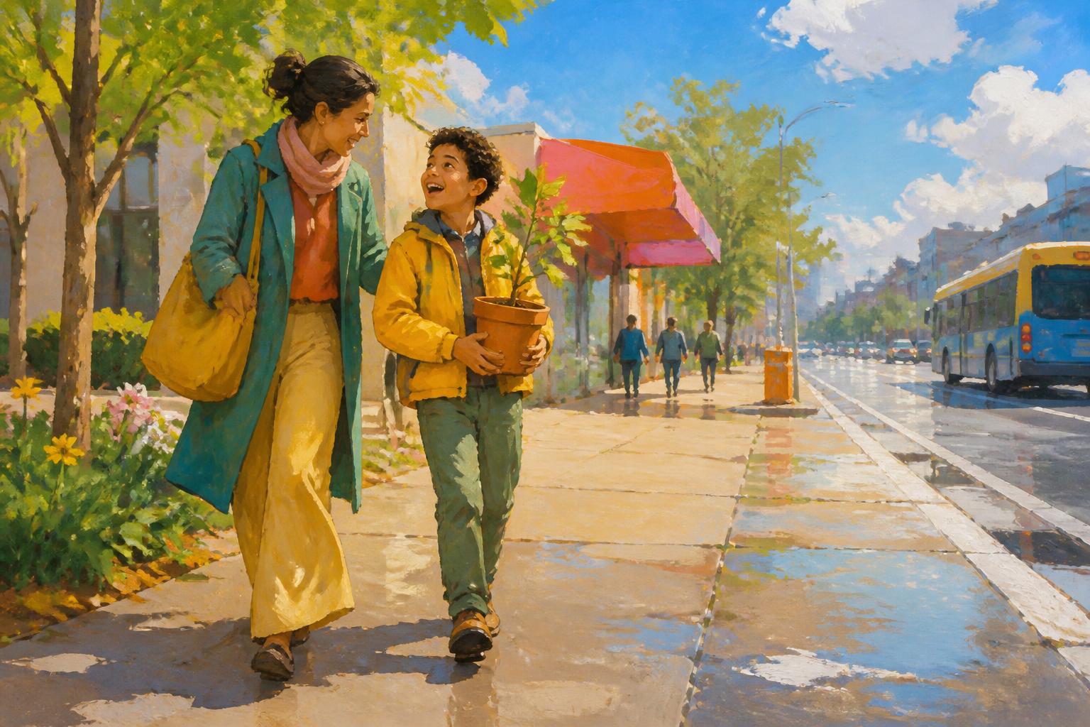 Painterly scene for Before you ask who you are, ask who gave you the question.