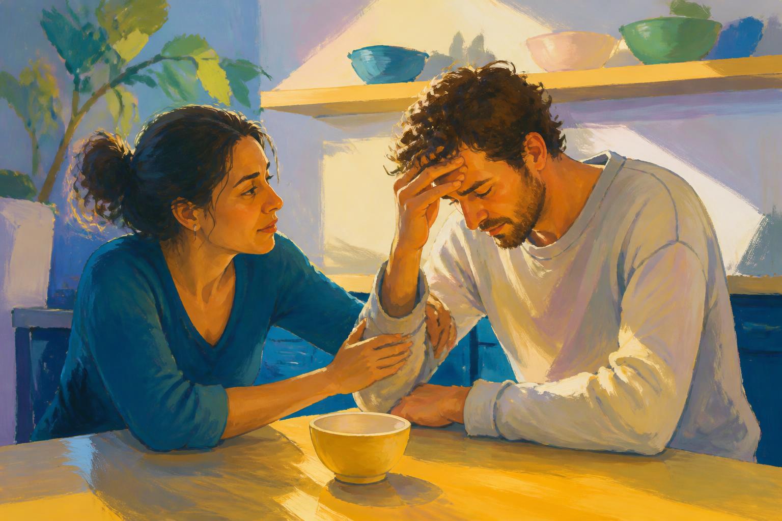 Painterly scene for Do not add a safeguard until you know the wound.