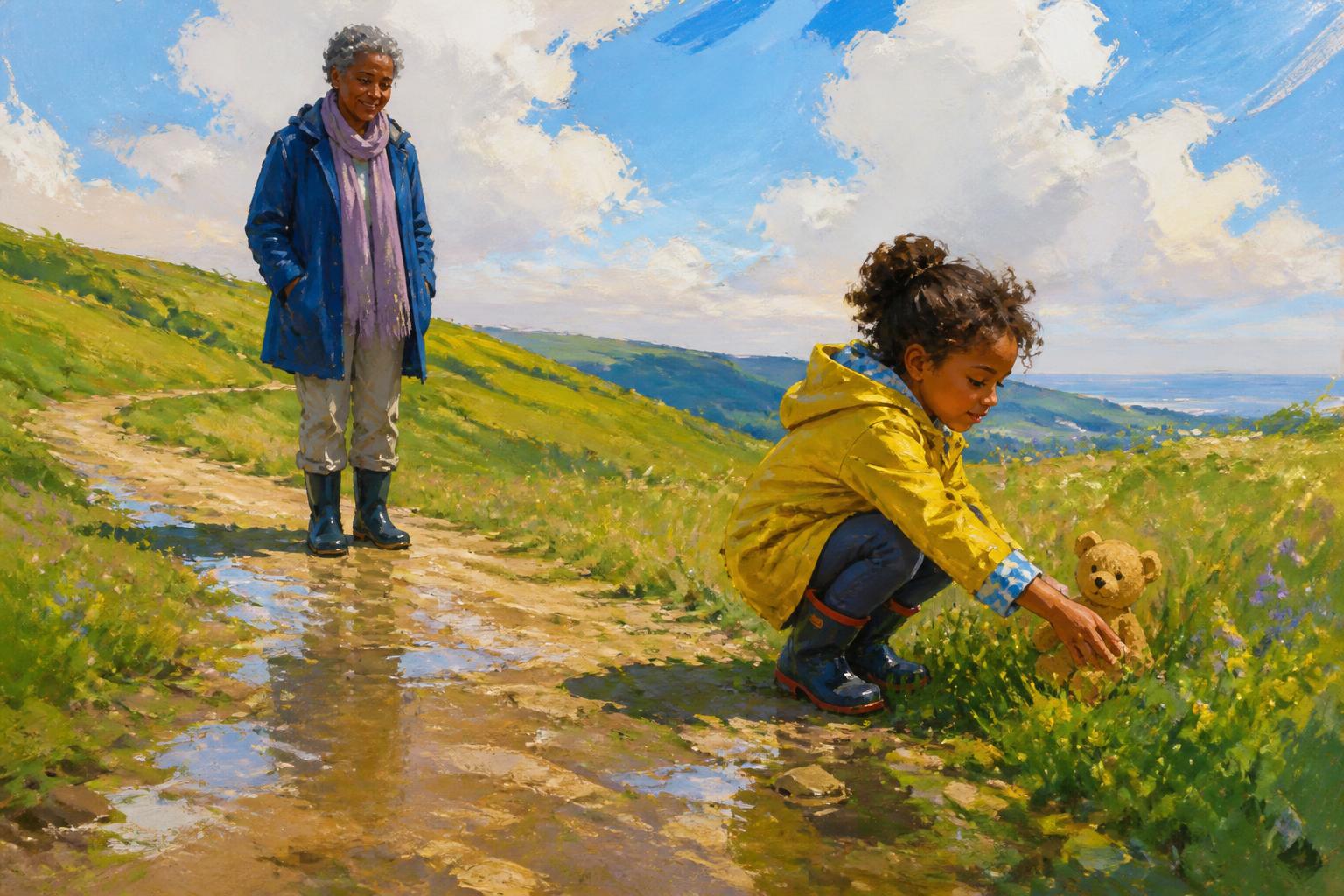 Painterly scene for When self-study starts feeding itself, turn toward one correctable act of care.