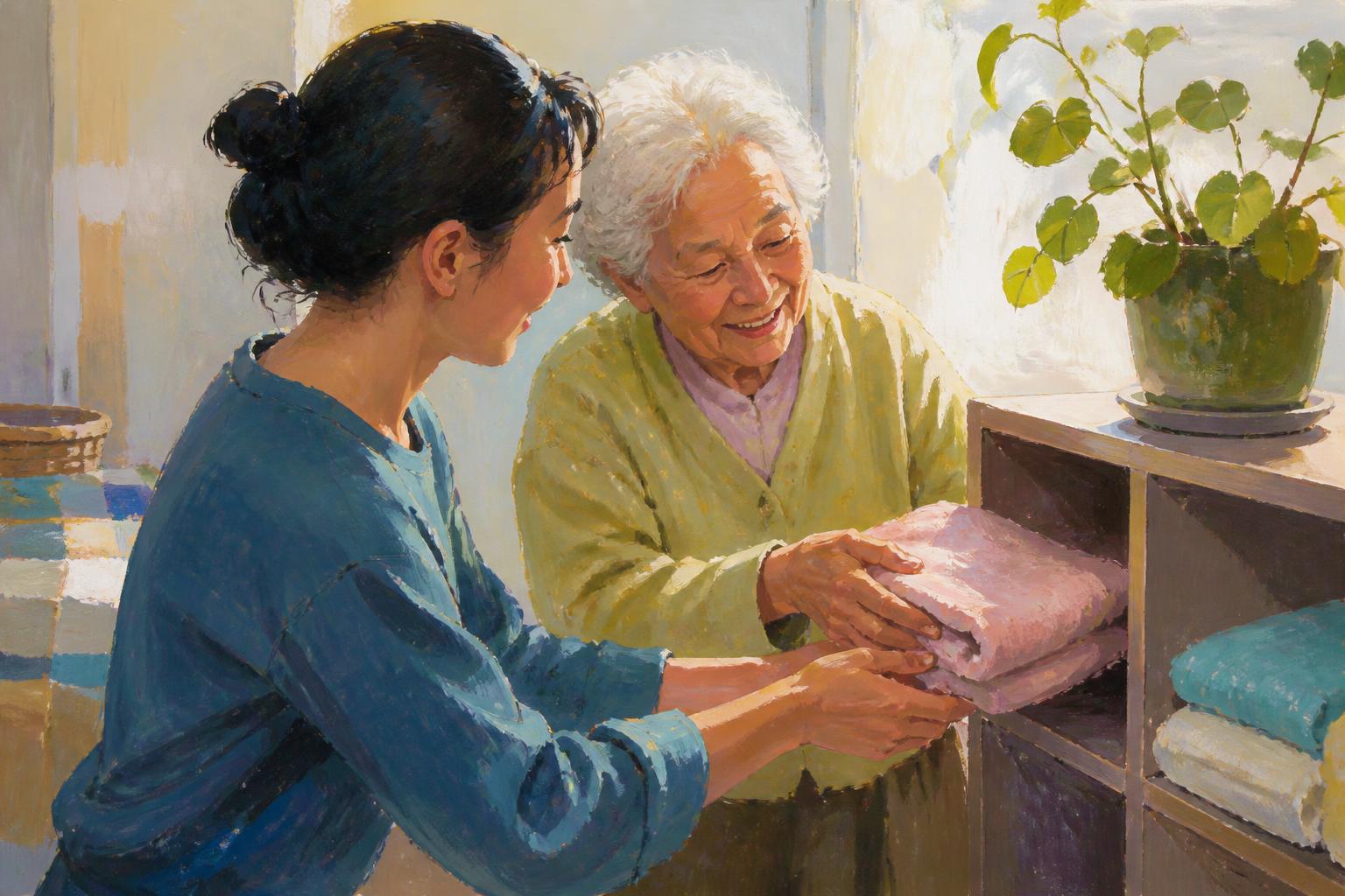 Painterly scene for Before you trust your reading of two teachings, see whether anyone else reads them the same way.