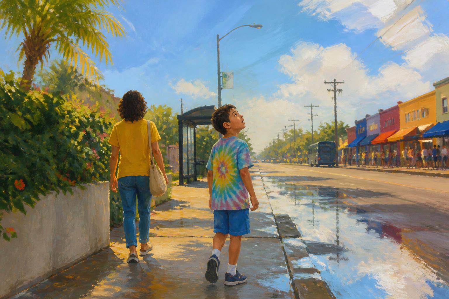 Painterly scene for First ask whether your path gave you eyes of your own.