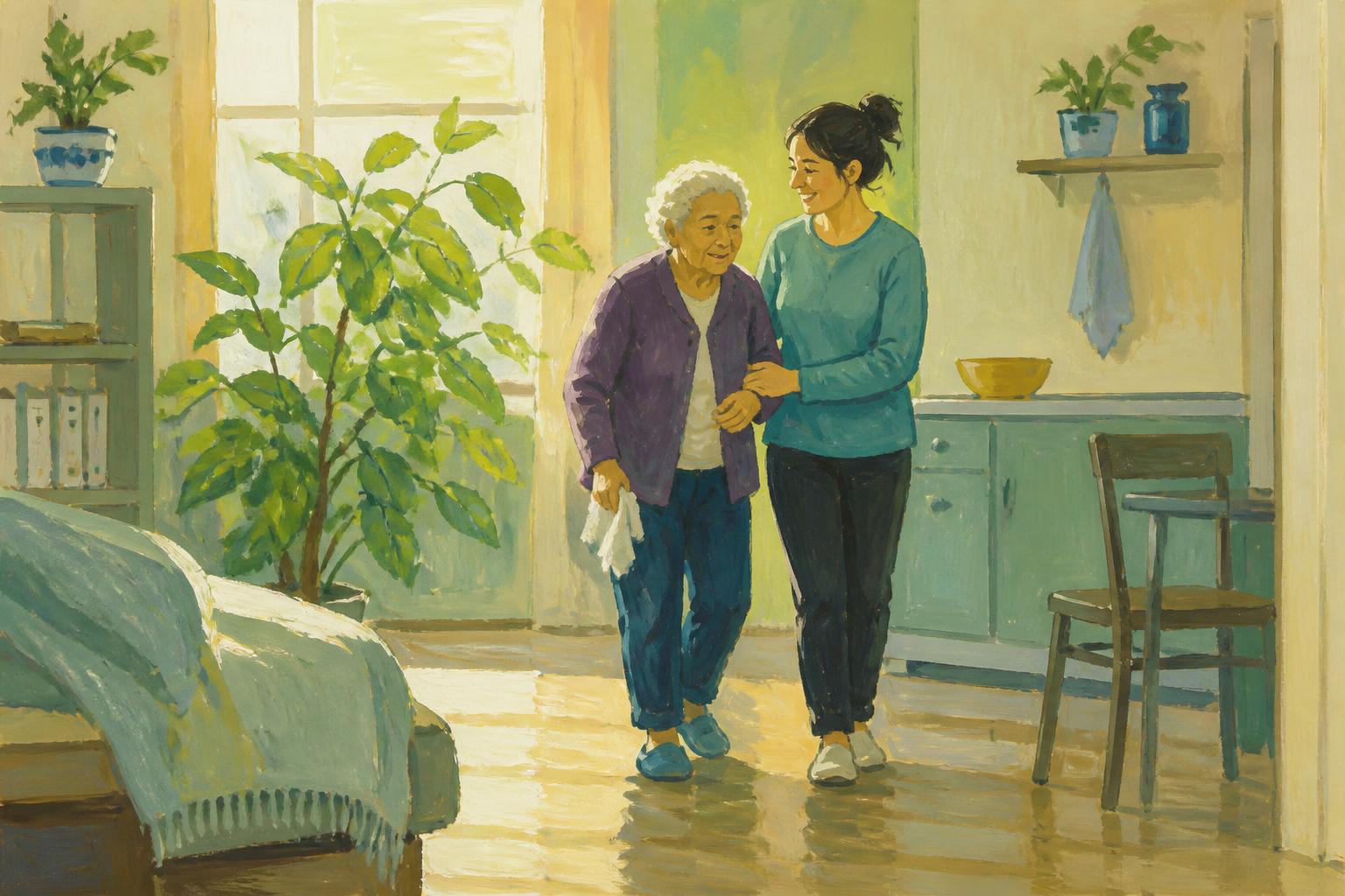 Painterly scene for Do not let a borrowed question turn rest into a test.