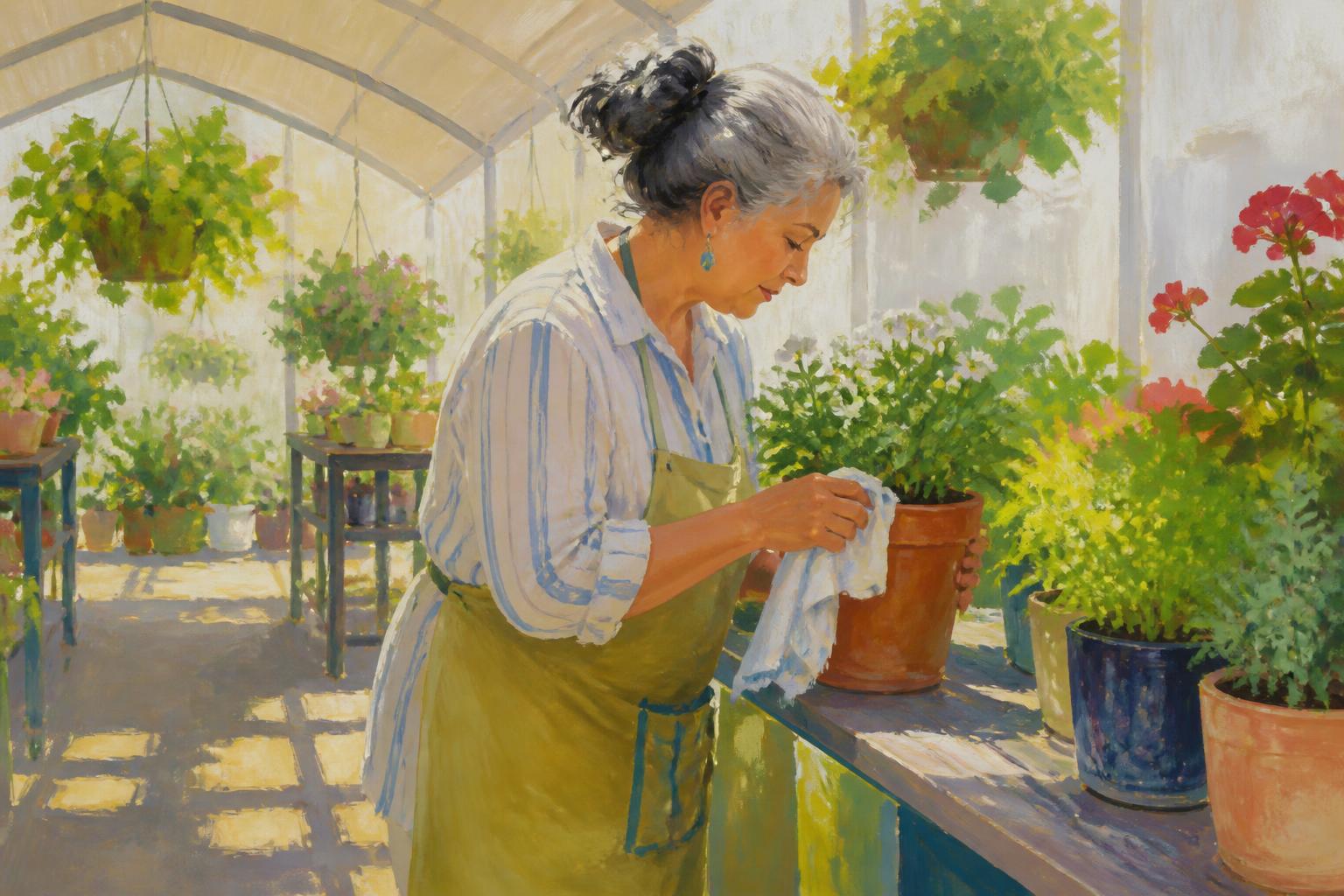 Painterly scene for Let calm be what you return to without proof, and let doubt be the thing that must earn your attention.