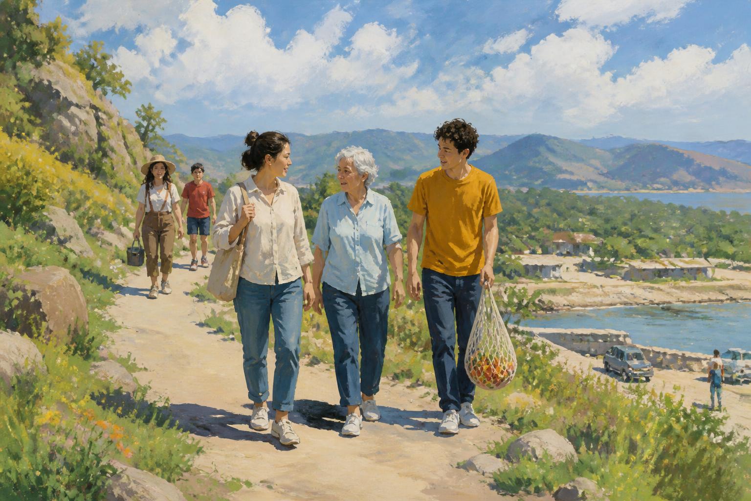 Painterly scene for Do not let a quiet hour outrank the people and duties that keep you honest.