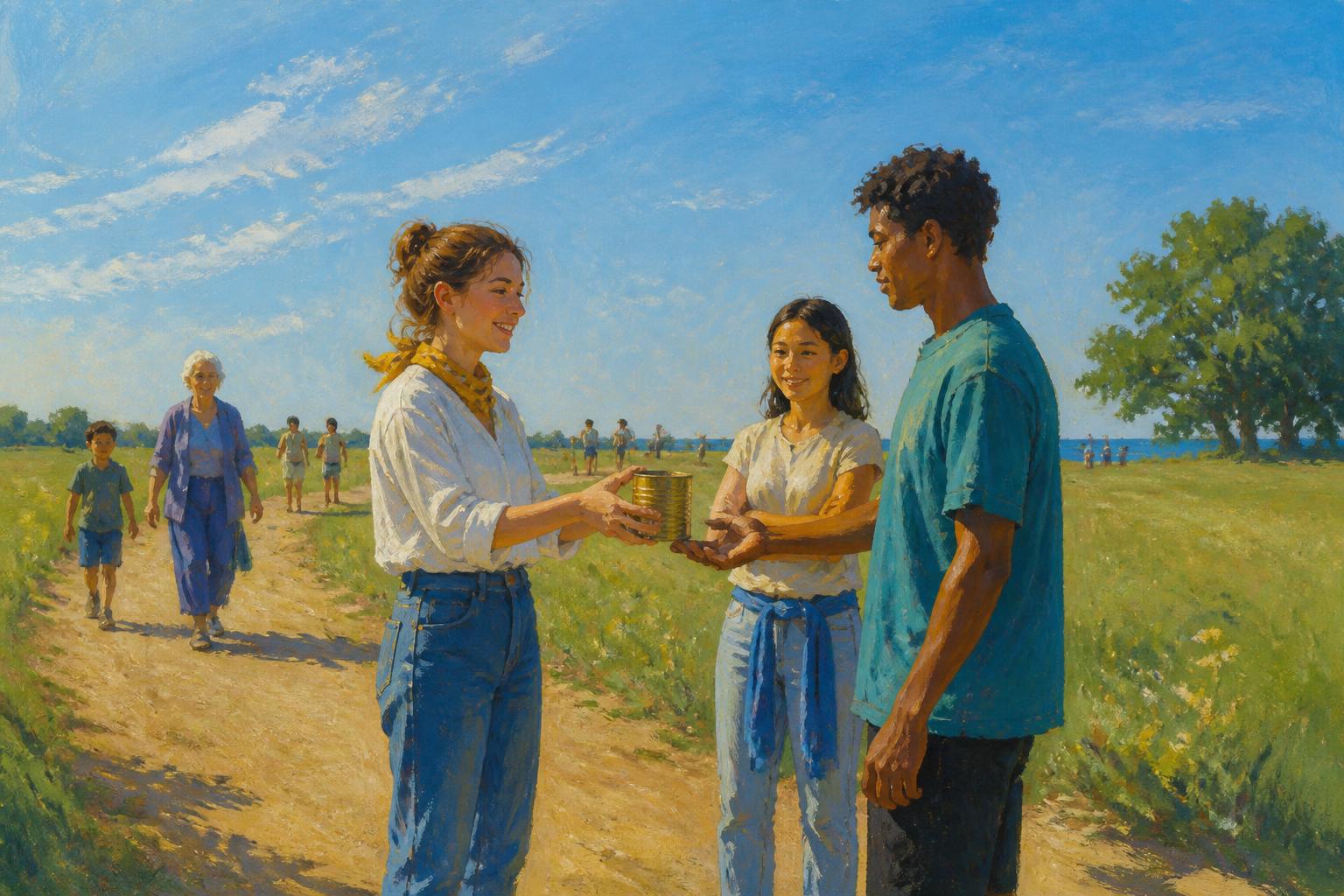 Painterly scene for Ask the witness who can correct the mistake love might make.