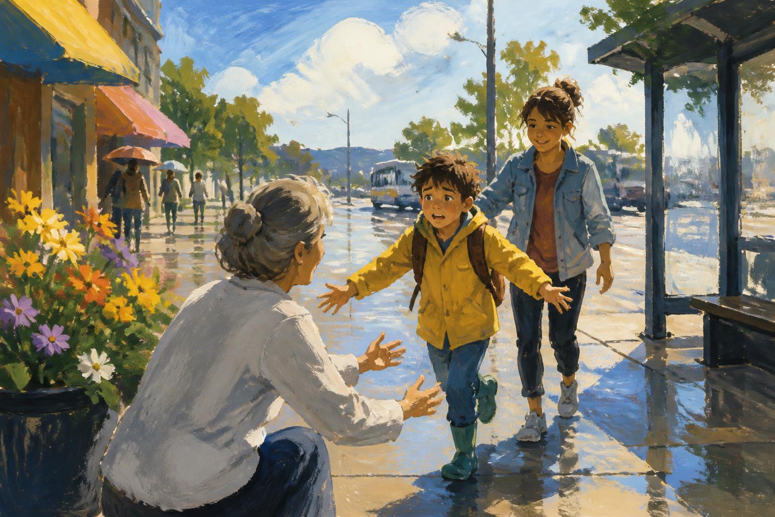 Painterly scene for After a strong experience, reach one safe person; do not agonize over whether they are the right one.