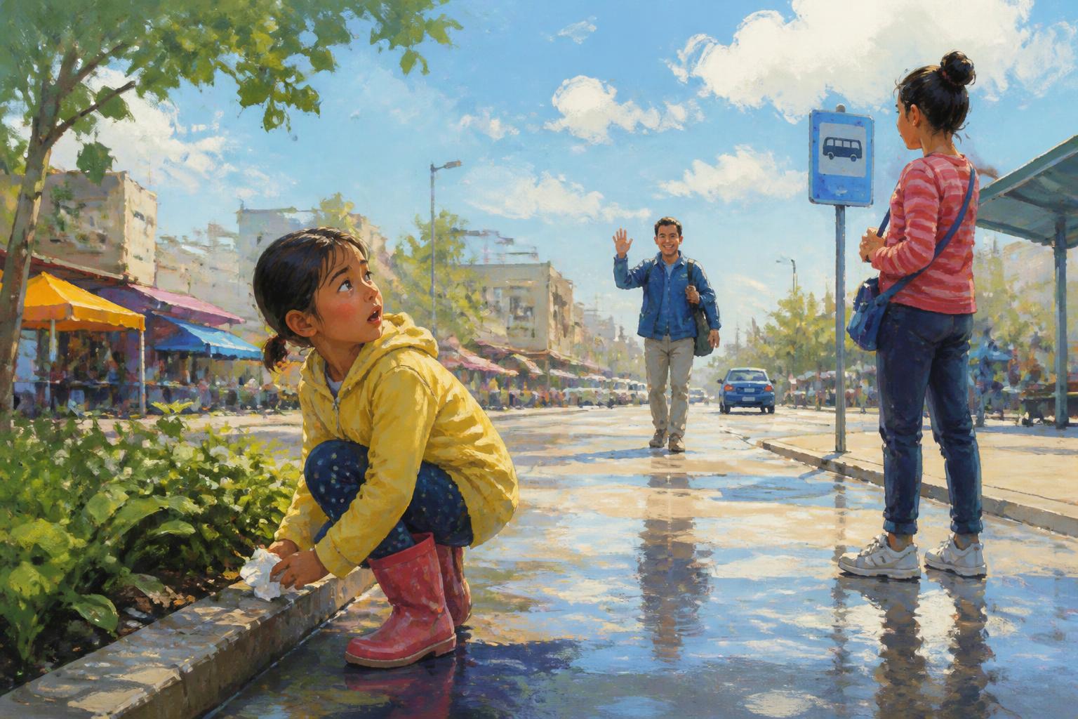 Painterly scene for When no one would notice, choose the act you want easier next time.
