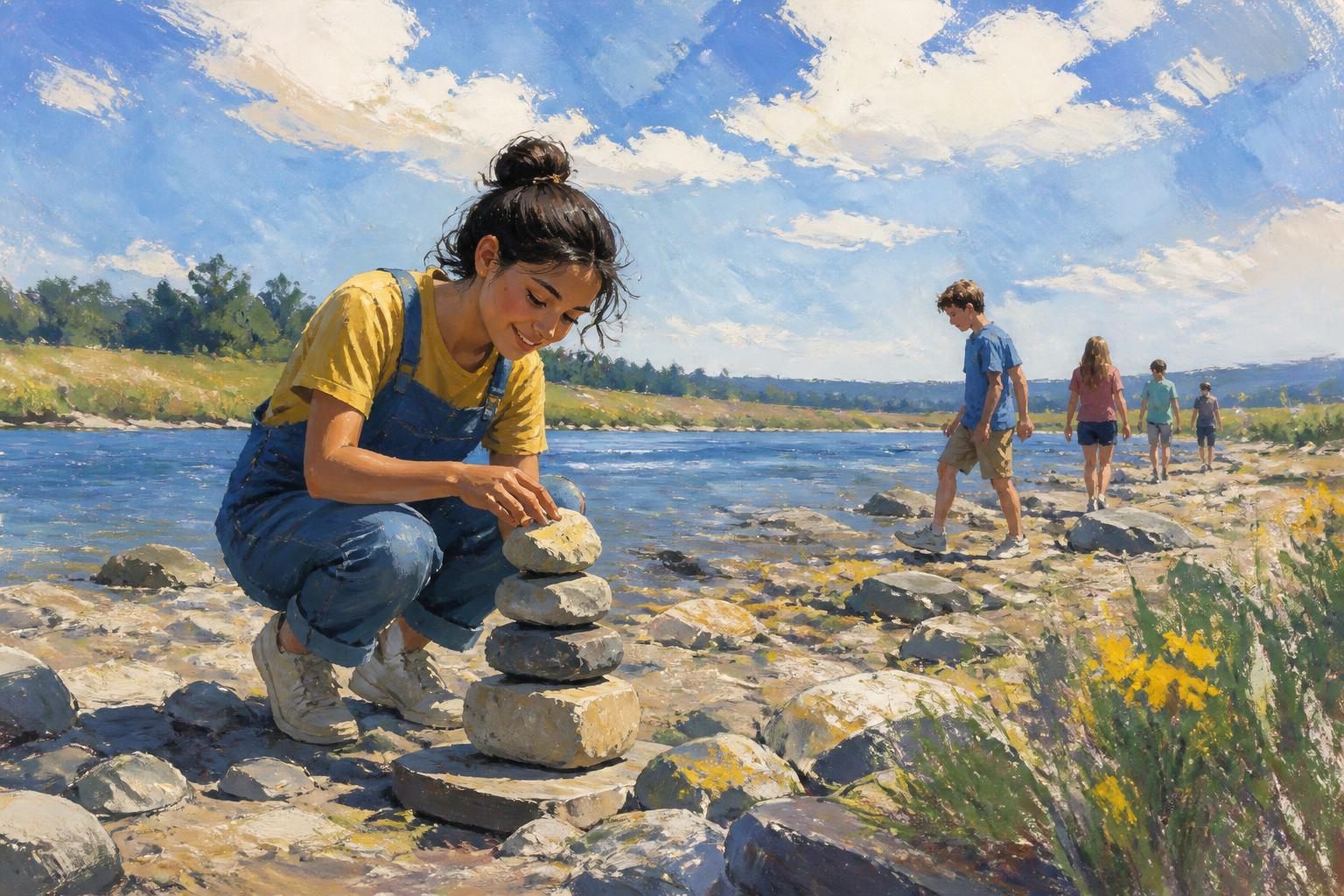 Painterly scene for When attention comes loose, do not hand it to the first thing that will judge you.