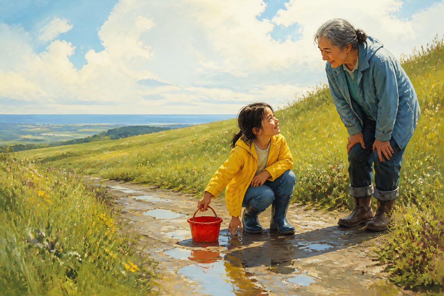 Painterly scene for Before you name an insight, let something trustworthy answer back.